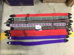 Bundle of 9 x Assorted Ernie Ball Guitar Straps