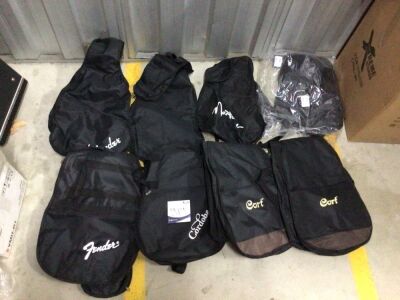 Bundle of 8 x Soft guitar cases