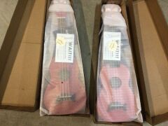 2 x Makala Dolphin Bridge Soprano Ukulele Candy Apple Red Gloss - 3