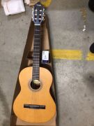 Valencia VC204H 200 Series 4/4 Hybrid Nylon String Guitar (Antique Natural Satin) - 2