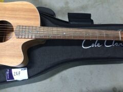 Cole Clark CCFL2EC BLBL HUM All Blackwood Humbucker Acoustic Electric Guitar - 5