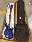 Paul Reed Smith (PRS) SE Kingfisher Bass - Faded Blue Burst - 2