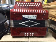 Paloma 721 Button Accordion 21 Buttons 8 Bass Key BC - 2