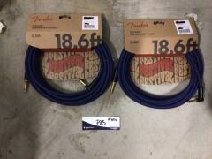 2 x 18.6ft Angled Festival Instrument Cable, Pure Hemp, Blue Dream - 2