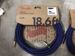 2 x 18.6ft Angled Festival Instrument Cable, Pure Hemp, Blue Dream - 3