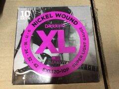 D'Addario XL Nickel Electric Guitar Strings - 2