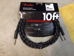 2 x Deluxe Series Instrument Cable, Straight/Straight, 10ft, Black Tweed - 4