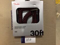 Fender Professional Coil Cable - 30ft - Red Tweed - 2