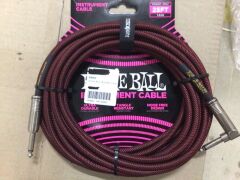 Bundle of 3 x Ernie Ball Instrument Cables (25FT - 7.62M) - 4