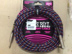 Bundle of 3 x Ernie Ball Instrument Cables (25FT - 7.62M) - 5