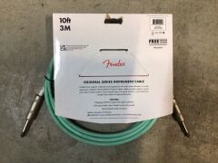 1 x Deluxe Series Instrument Cable, Straight/Straight, 10ft, Tweed & 1 x Original Series Instrument Cable, 10ft, Surf Green - 6