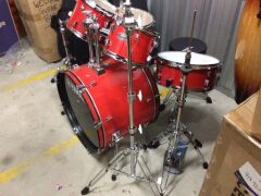 Yamaha RYD22RD Rydeen Euro Acoustic Drum Kit - Hot Red (Missing Cymbals) - 4