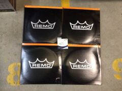 4 x Assorted Remo 13 Inch Drumheads - 2