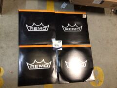 4 x Assorted Remo 13 Inch Drumheads - 2