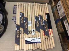 9 x Assorted Vic Firth Nova Wood tip Drumstick pairs - 2