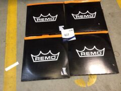 Bundle of Assorted Remo Drumhead's 3 x 12 inch & 1 x 10 inch - 2