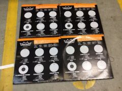 Bundle of Assorted Remo Drumhead's 3 x 12 inch & 1 x 10 inch - 3