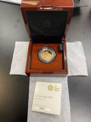 2020 George III Privy Full Sovereign Gold Proof Coin Box - Missing inner box cover