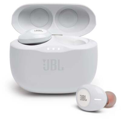 1x JBL Tune 125 True Wireless In-Ear Headphones (White) & 1x JBL Wave Flex Black