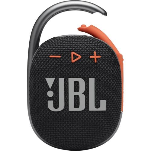 2x JBL Clip 4 Portable Bluetooth Speaker (Black/orange)