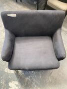 Armchair blue grey finish - Slight marks to seat of chair - 2