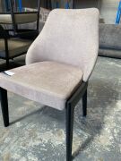 Solid Oak structure, Biege linen fabric finish Chair. W 540x D 620x H 840 - 3