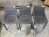 3x Outline dining chair, dark grey fabric finish. Slight wear to top corners W 510 D 560 H 840