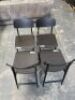 4x Woody chair .47 x 41.5 x 48.2 x 79.5cm.- ash wood stained black - 2