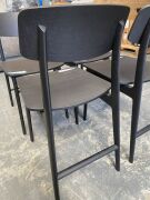 4x Woody chair .47 x 41.5 x 48.2 x 79.5cm.- ash wood stained black - 3