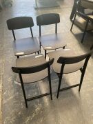 4x Woody chair .47 x 41.5 x 48.2 x 79.5cm.- ash wood stained black - 4