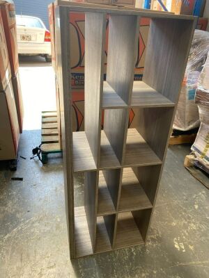 Light grey wooden bookcase