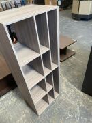 Light grey wooden bookcase - 3