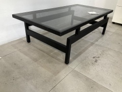 1 x Glass Coffee Table 122cm (w) x 62cm (d) x 35cm (h) - 2