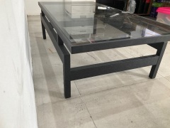 1 x Glass Coffee Table 122cm (w) x 62cm (d) x 35cm (h) - 3