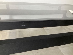 1 x Glass Coffee Table 122cm (w) x 62cm (d) x 35cm (h) - 7