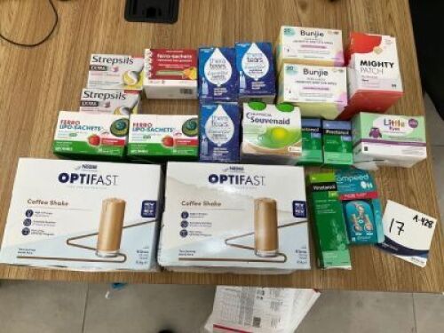 Bundle of Assorted Meal Supplements, Vitamin Supplements and Skin Care Products