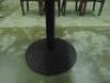 4 x Brown Timber Chairs + Brown Tabletop with Black Metal Base - Indoor - 2