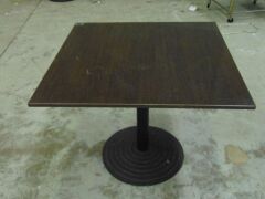 Brown Tabletop + Black Table Base