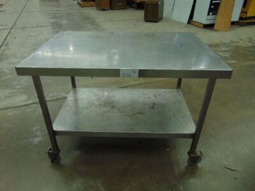 1.2m Stainless Steel Table Island Bench on Castors