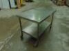 1.2m Stainless Steel Table Island Bench on Castors - 2