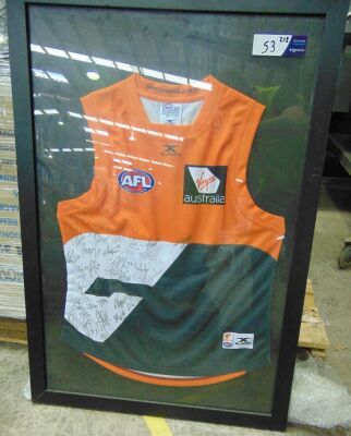 GWS Signed Players Jersey Framed