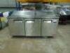 Jono Refrigeration Commercial Salad Prep - Three Small Door Salad Prep Fridge - 9 x 1/3 GN Pan (Pan not included)