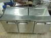 Jono Refrigeration Commercial Salad Prep - Three Small Door Salad Prep Fridge - 9 x 1/3 GN Pan (Pan not included) - 2