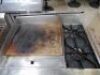 Gas 600mm Griddle + 300mm Open Burner Commercial Cooker on Leg Stand - 4