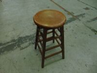 7 x Bar Stools - Light Brown / Natural Wood Colour
