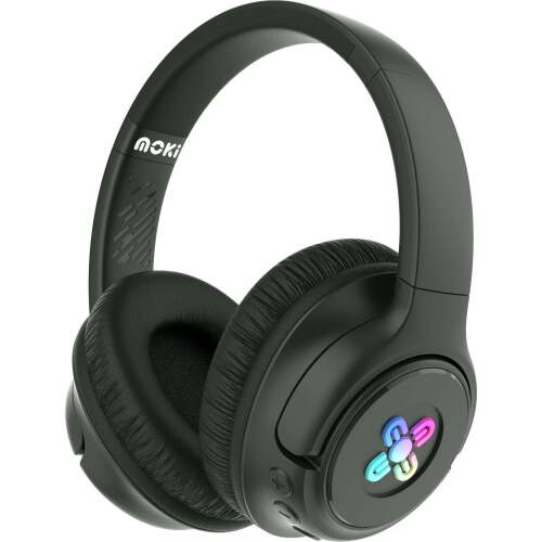 2x Moki Mixi Kids Volume Limited Wireless Over-Ear Headphones (LED Edition)