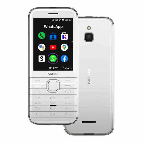 Nokia 8000 512MB 2.8'' Candybar Phone (White)