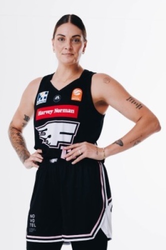 Cayla George signed Sydney Flames Jersey and courtside experience