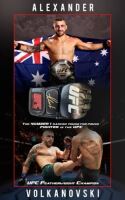 Alex Volkanovski signed and frame UFC glove