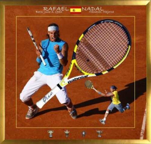 Rafael Nadal signed and box framed tennis racquet